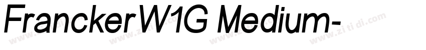 FranckerW1G Medium字体转换